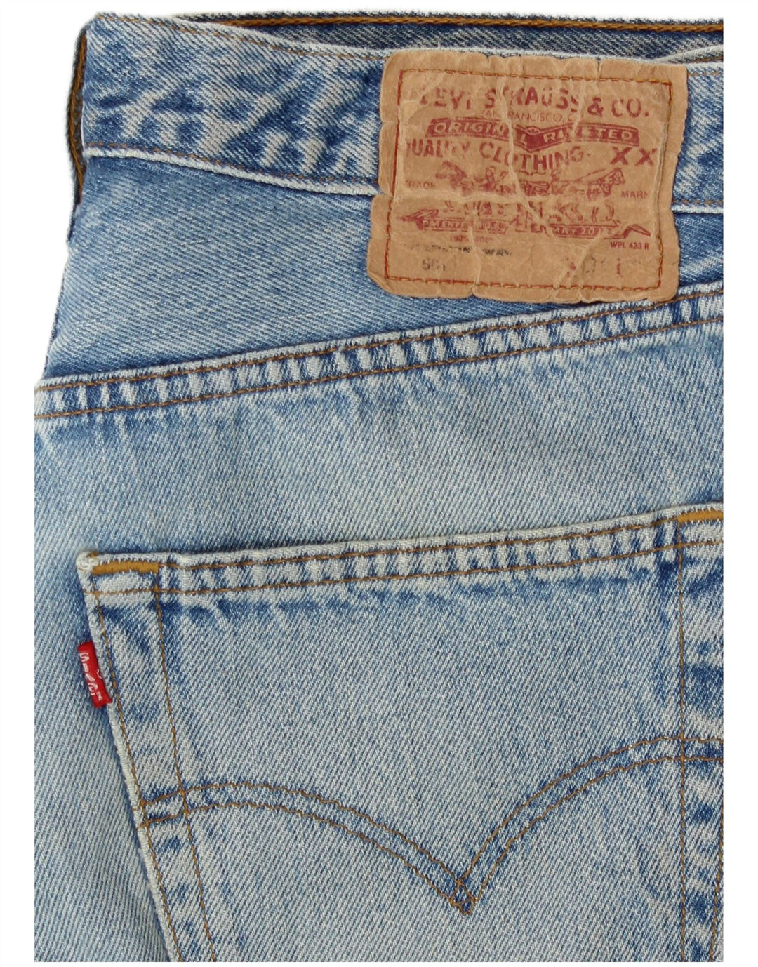Damskie spodenki jeansowe Levi's W28 Średni niebieski