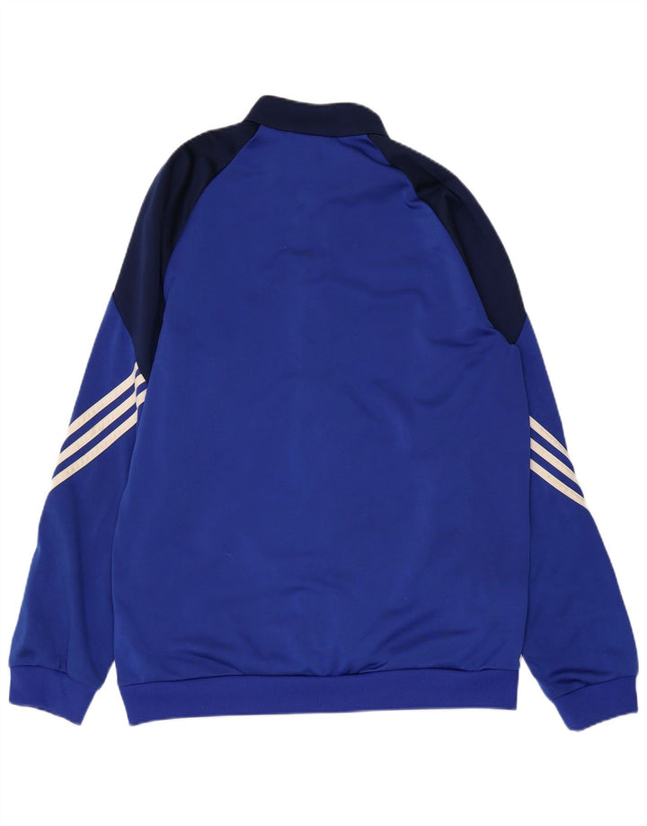 ADIDAS Mens Tracksuit Top Jacket Medium Blue Colourblock Polyester
