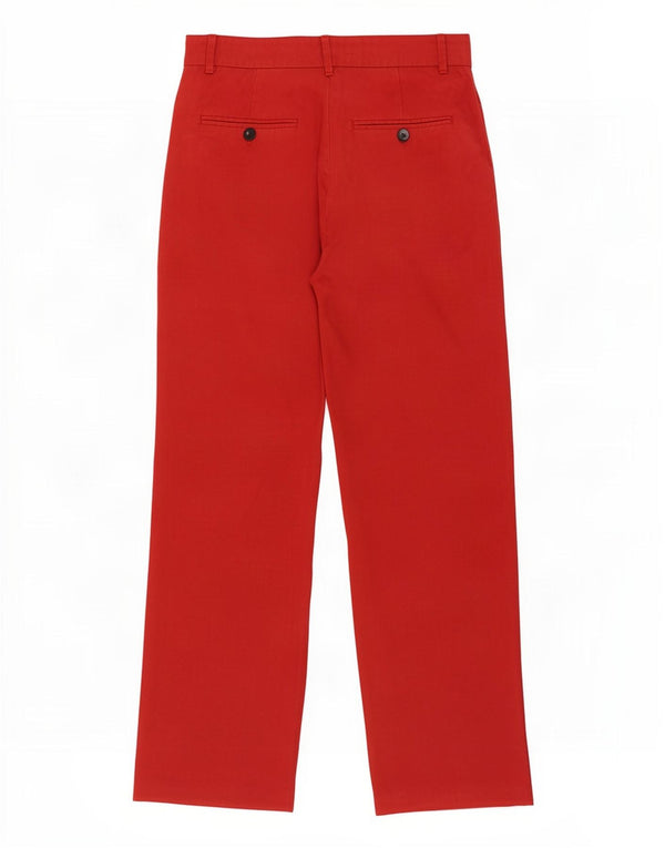 Damskie spodnie typu casual z wysokim stanem i luźnym krojem Zara XS W25 L28 Czerwone