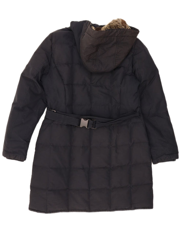 Damski ocieplany płaszcz z kapturem WOOLRICH UK 18 XL, granatowy, poliester