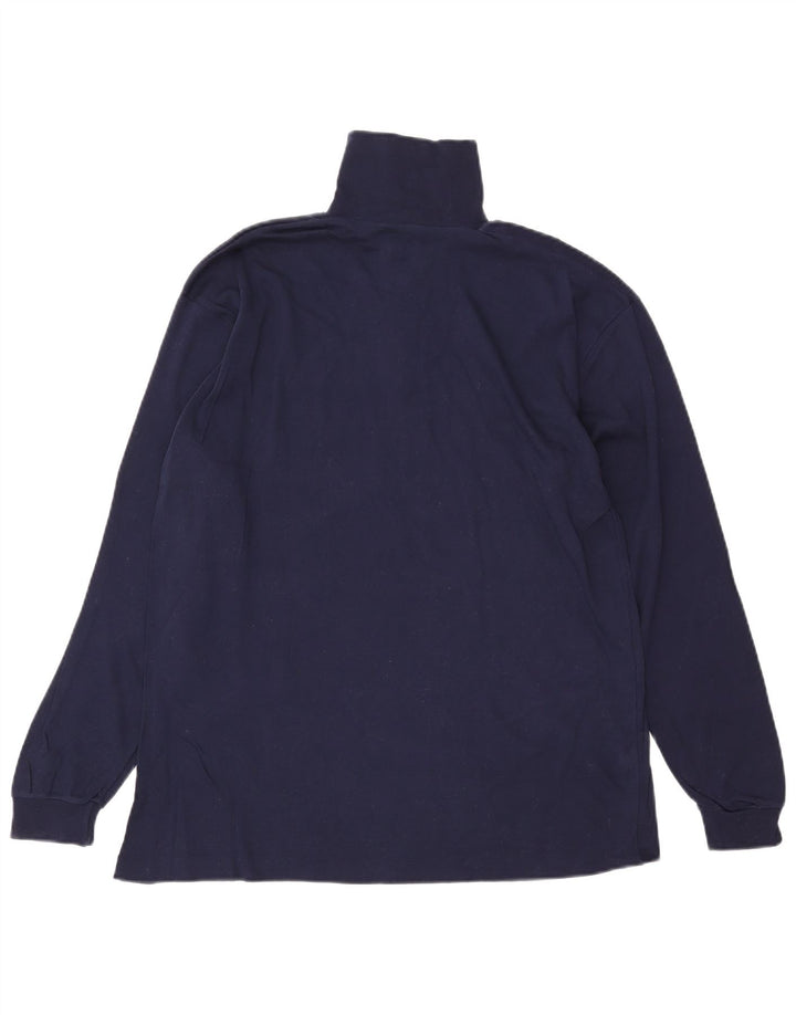 CONTE OF FLORENCE Męski top z długim rękawem i zamkiem błyskawicznym IT 52, duży, granatowy