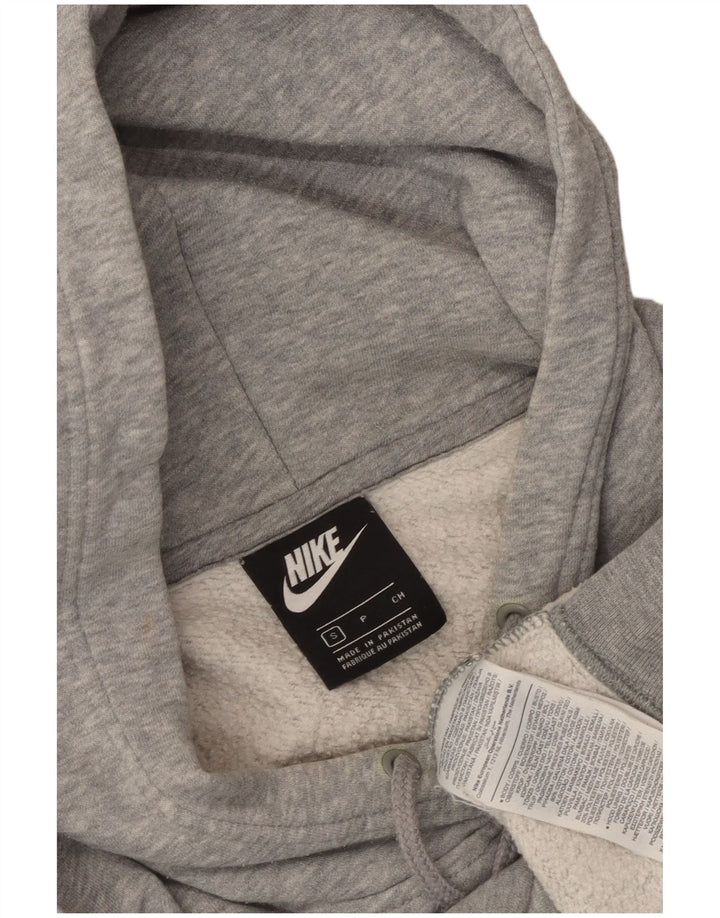 Damski sweter oversize z kapturem NIKE UK 10, mały, szary, z bawełny w cętki