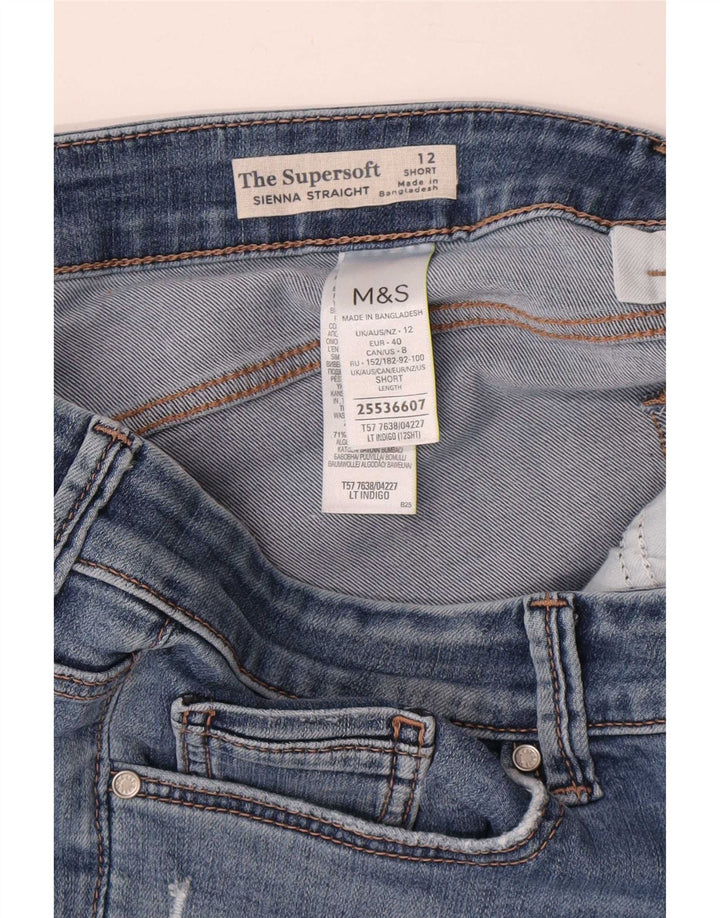 Marks & Spencer Damskie Sienna Straight Jeans UK 12 Medium W28 L28 Niebieskie