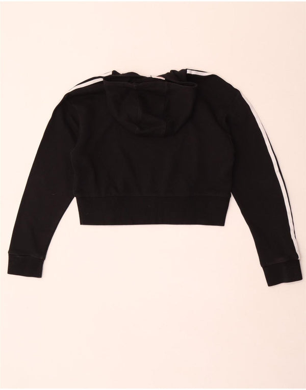 Dziewczęca bluza z kapturem Adidas z grafiką, 12-13 lat, czarna bawełna