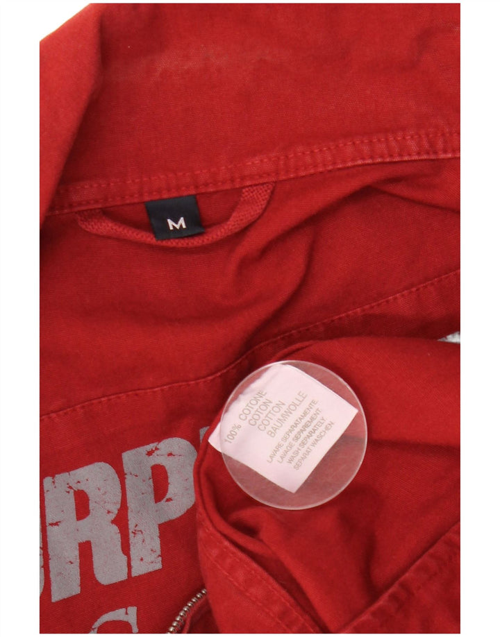 MURPHY & NYE Męska kurtka bomberka żeglarska UK 38, średnia czerwona, bawełniana