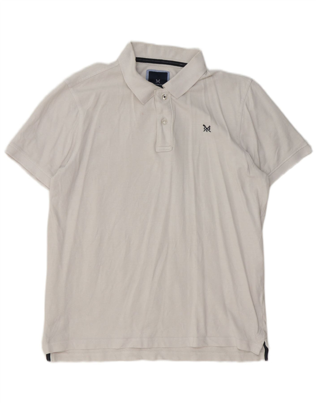 Crew Clothing Męska koszulka polo, duża, biała, bawełniana