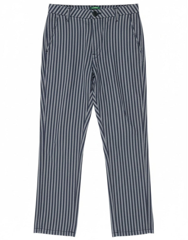 Damskie spodnie Chino Benetton UK 8 Small W28 L25 Granatowe paski