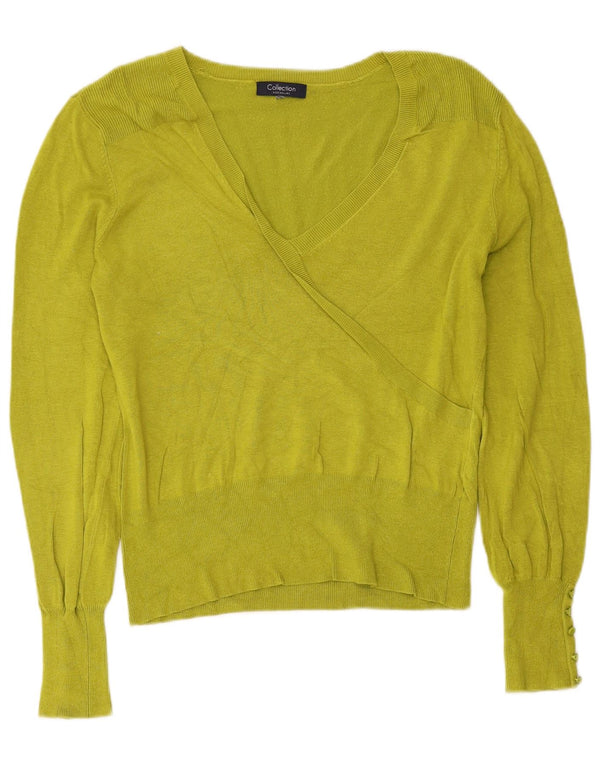 Sweter damski Debenhams z dekoltem w kształcie litery V, UK 14, średni zielony