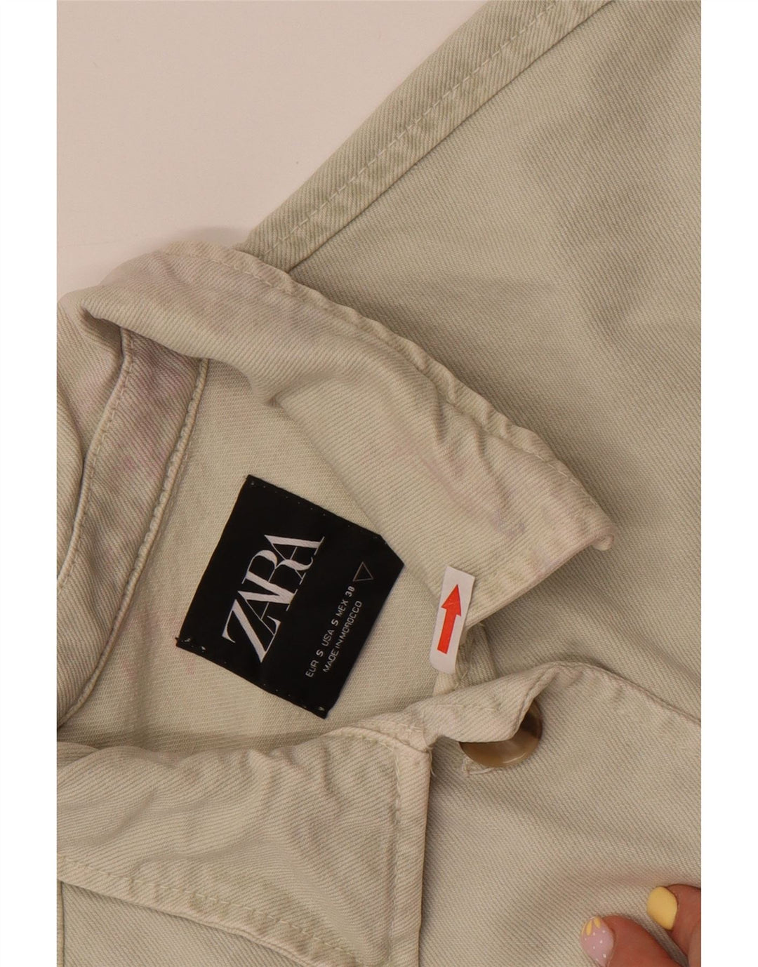 Damska kurtka jeansowa Zara Crop UK 10, mała, z białej bawełny
