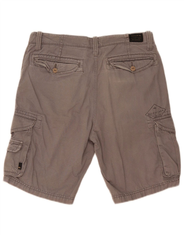 Męskie szorty cargo Quiksilver o prostym kroju W30, średnioszare, bawełniane
