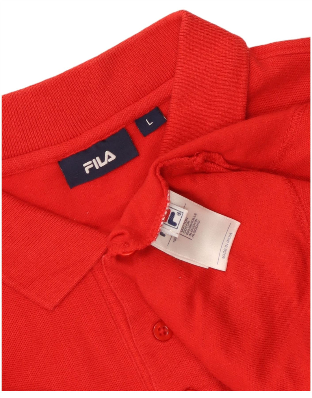 Męska koszulka polo Fila, duża, czerwona, bawełniana