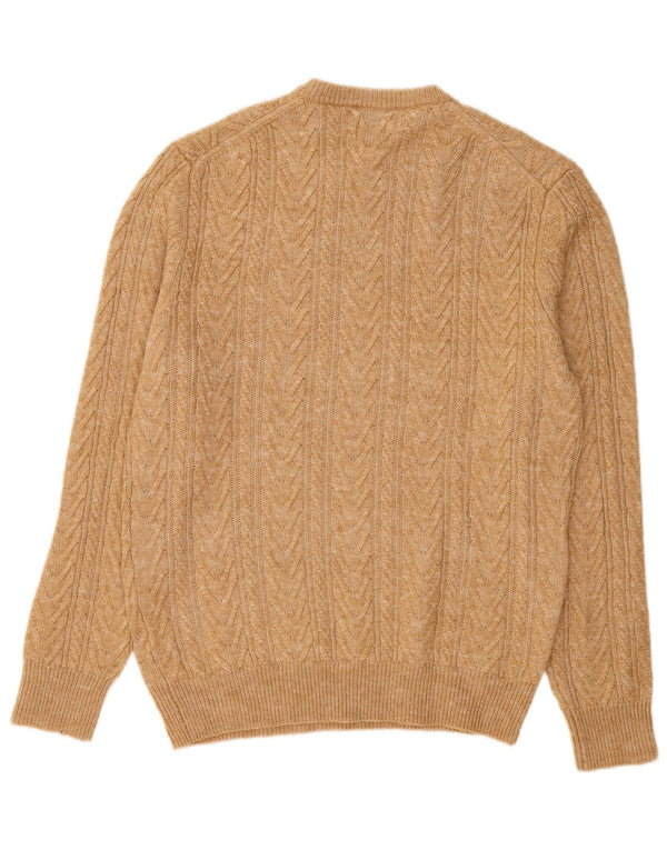 Sweter damski Zara z okrągłym dekoltem UK 18 XL, beżowy nylon