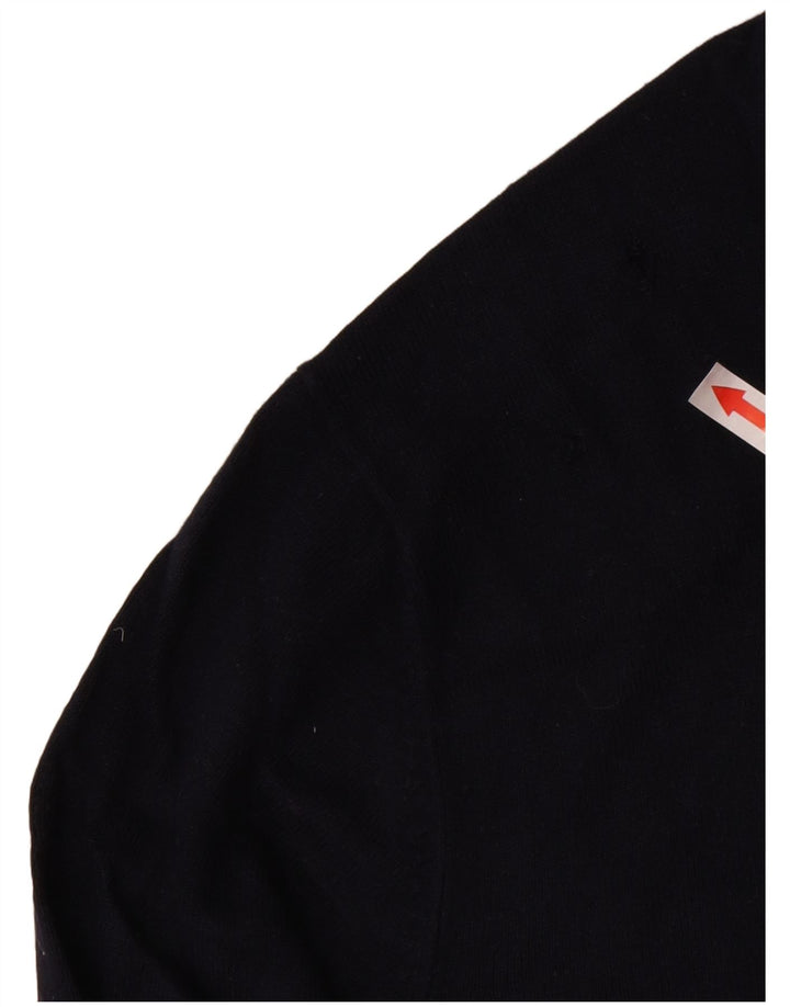 Męski sweter z okrągłym dekoltem Zara, mały, granatowy
