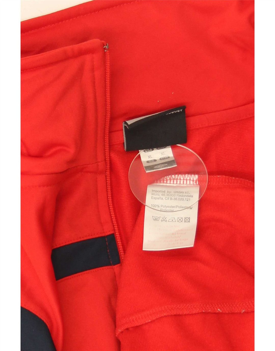 Męska kurtka dresowa Umbro XL, poliester w kolorze czerwonym