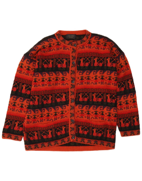 Sweter damski Artesanias UK 16 Large Red Fair Isle Aztec