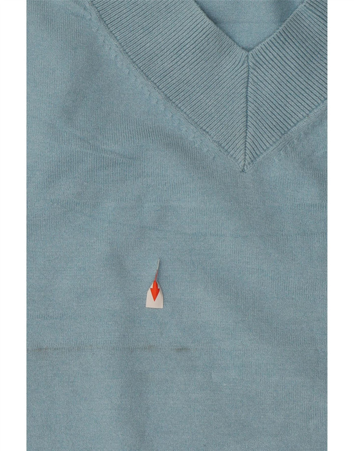 Marks & Spencer Damski sweter oversize z dekoltem w kształcie litery V, UK 18 XL, niebieski