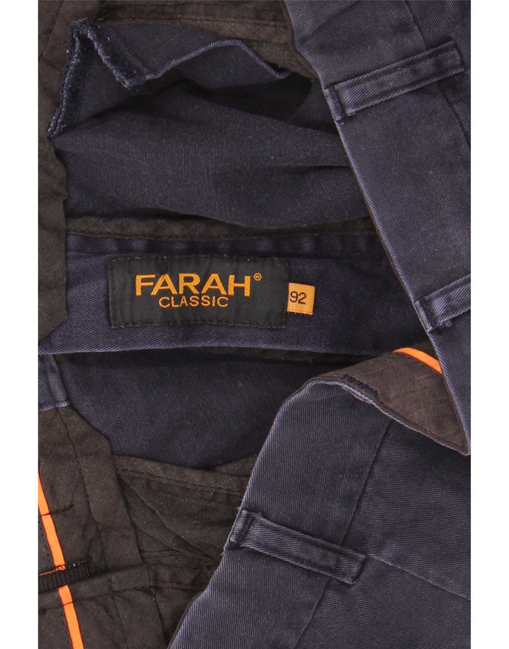 Męskie klasyczne spodenki Chino Farah W36, duże, granatowe
