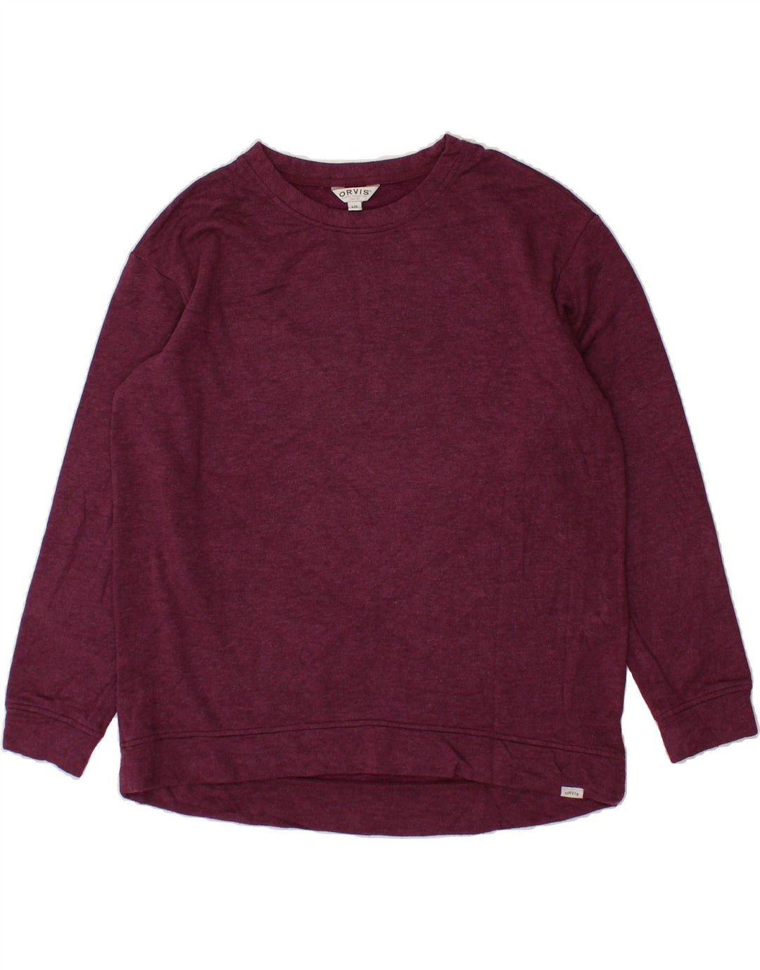ORVIS Womens Oversized Sweatshirt Jumper UK 16 Large Maroon Modal Vintage Orvis and Second-Hand Orvis from Messina Hembry 