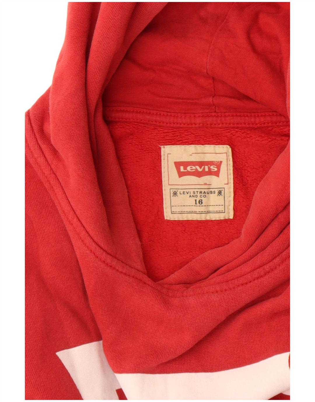 Chłopięcy sweter z kapturem Levi's z grafiką, 15-16 lat, czerwony