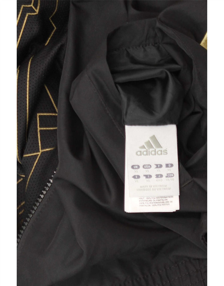 Adidas Męska dwustronna bluza dresowa z kapturem XL Czarna Poliester