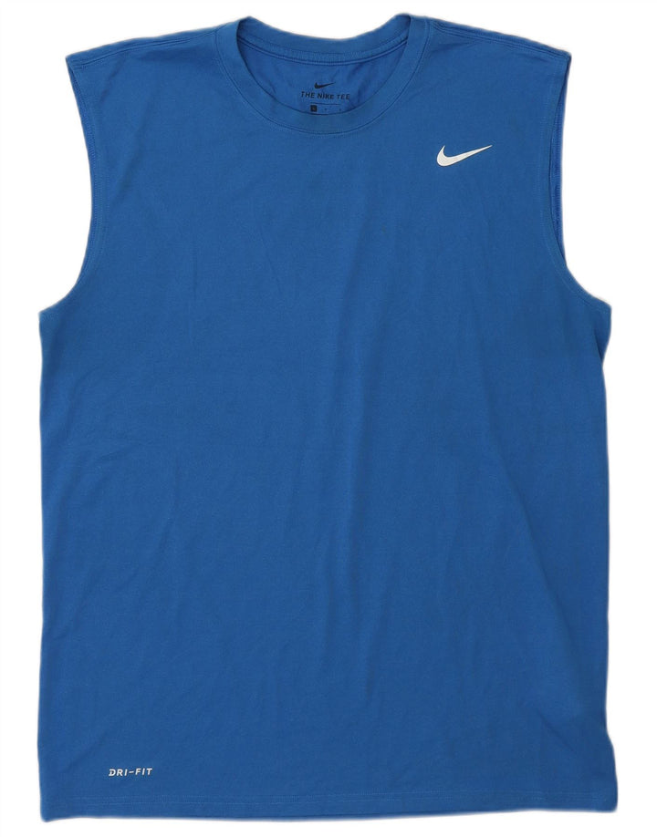 Męska kamizelka Nike Dri Fit, duża, niebieska, poliestrowa