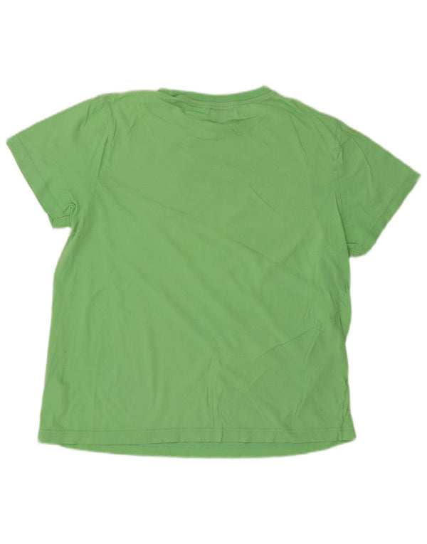 Męski T-shirt z grafiką Kappa, duży, zielony, bawełniany