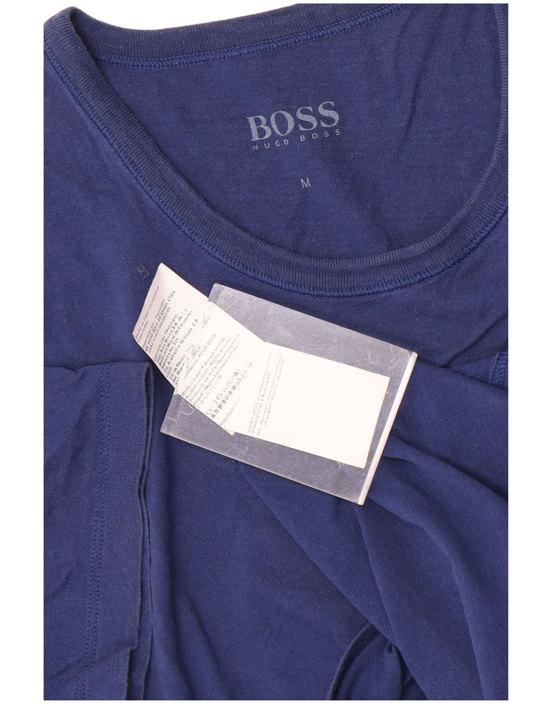 T-shirt męski HUGO BOSS Top, średni, granatowy, bawełniany
