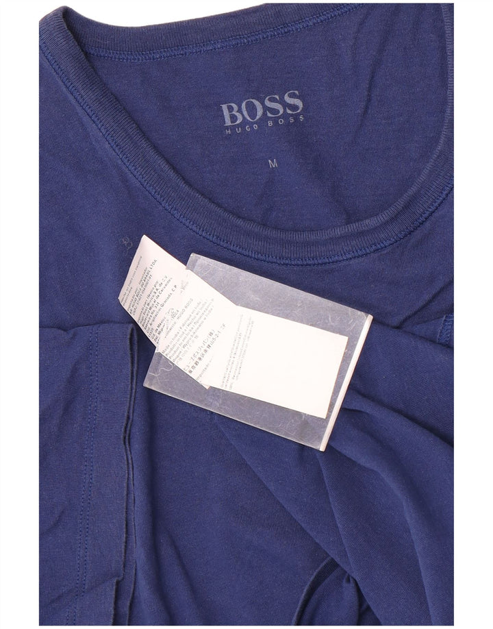 T-shirt męski HUGO BOSS Top, średni, granatowy, bawełniany