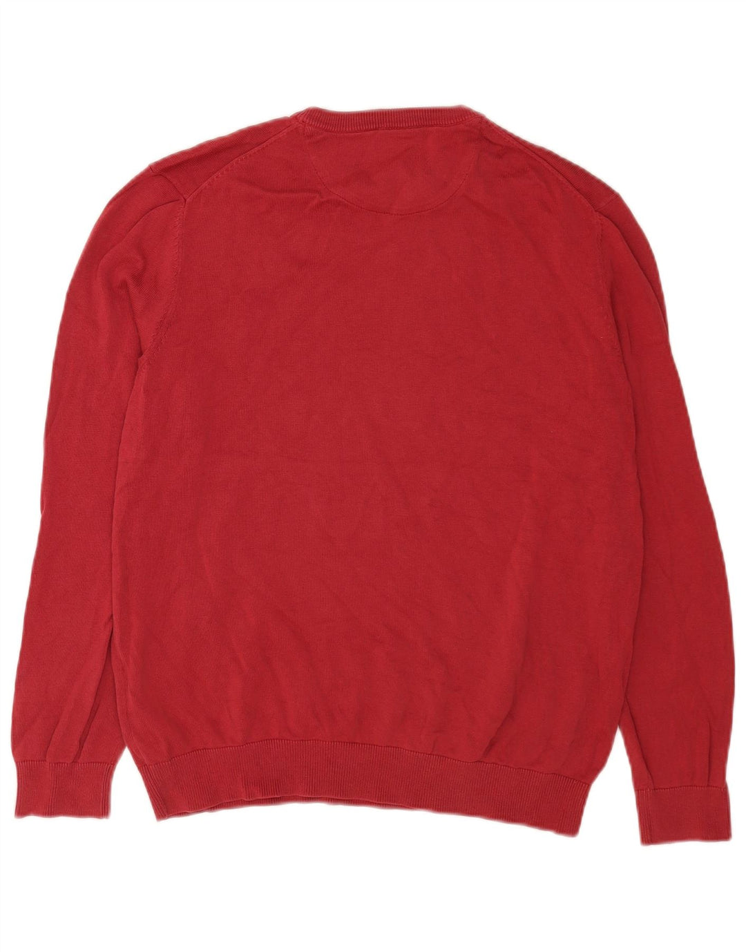 Męski sweter Timberland z okrągłym dekoltem, duży, czerwony, bawełniany