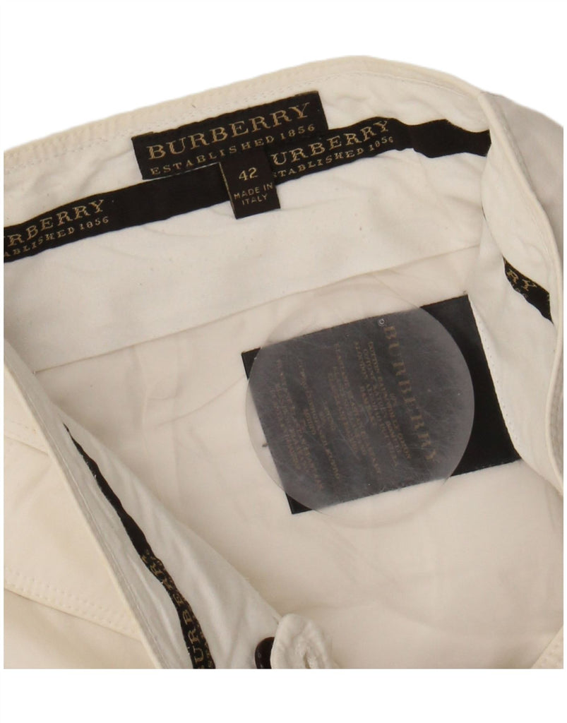 BURBERRY Womens Straight Casual Trousers IT 42 Medium W29 L29 Beige Cotton Vintage Burberry and Second-Hand Burberry from Messina Hembry 
