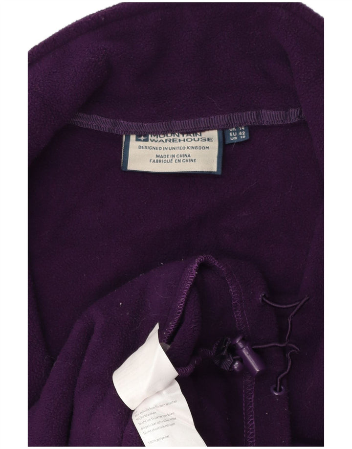 MOUNTAIN WAREHOUSE Womens Fleece Jacket UK 14 Large Purple Polyester