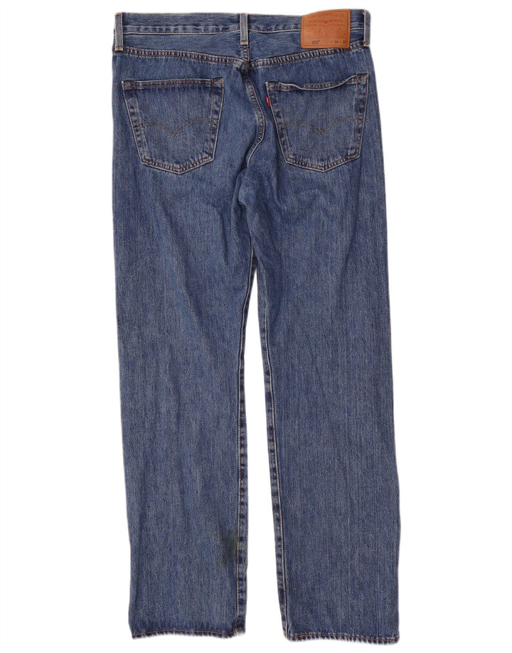 Męskie jeansy Levi's 501 Straight W34 L32 Niebieskie bawełniane