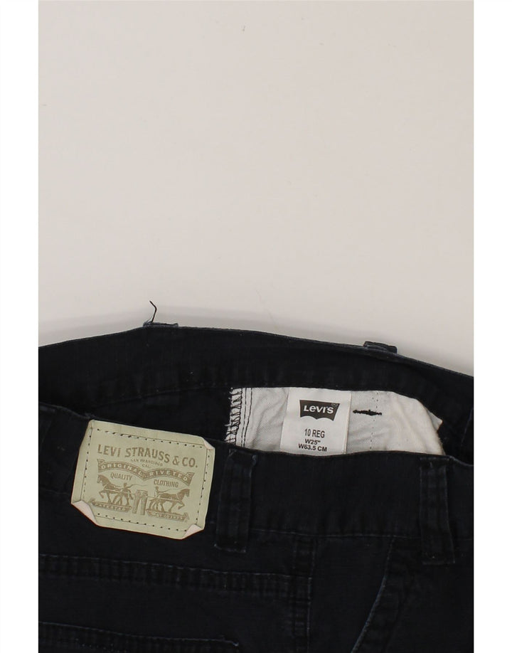 LEVI'S Boys Cargo Denim Shorts 9-10 Years W25  Navy Blue Cotton Vintage Levi's and Second-Hand Levi's from Messina Hembry 