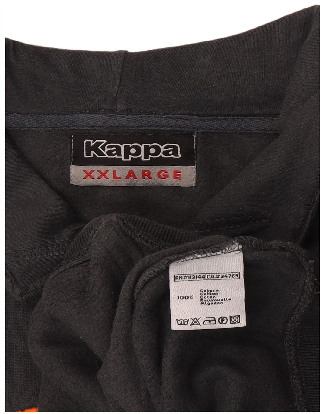Męska bluza z kapturem Kappa Polo 2XL Szara bawełna