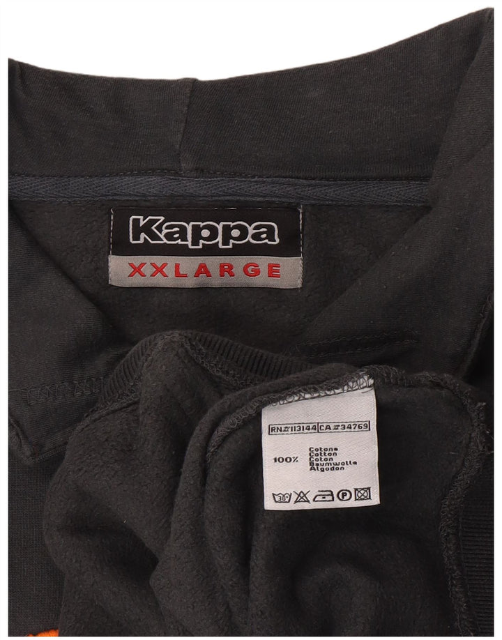 Męska bluza z kapturem Kappa Polo 2XL Szara bawełna