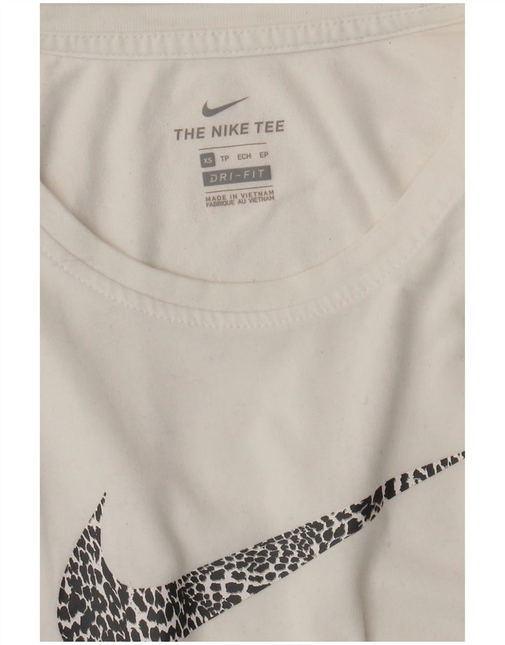 Damska kamizelka NIKE Dri Fit Graphic Top UK 6 XS w kolorze białym