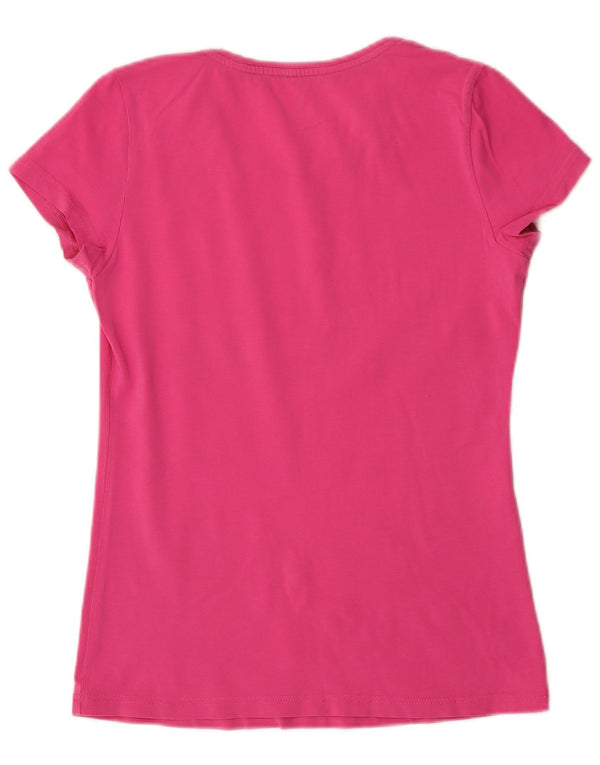 Damska koszulka Adidas Climalite Graphic Top UK 12 Średni Róż