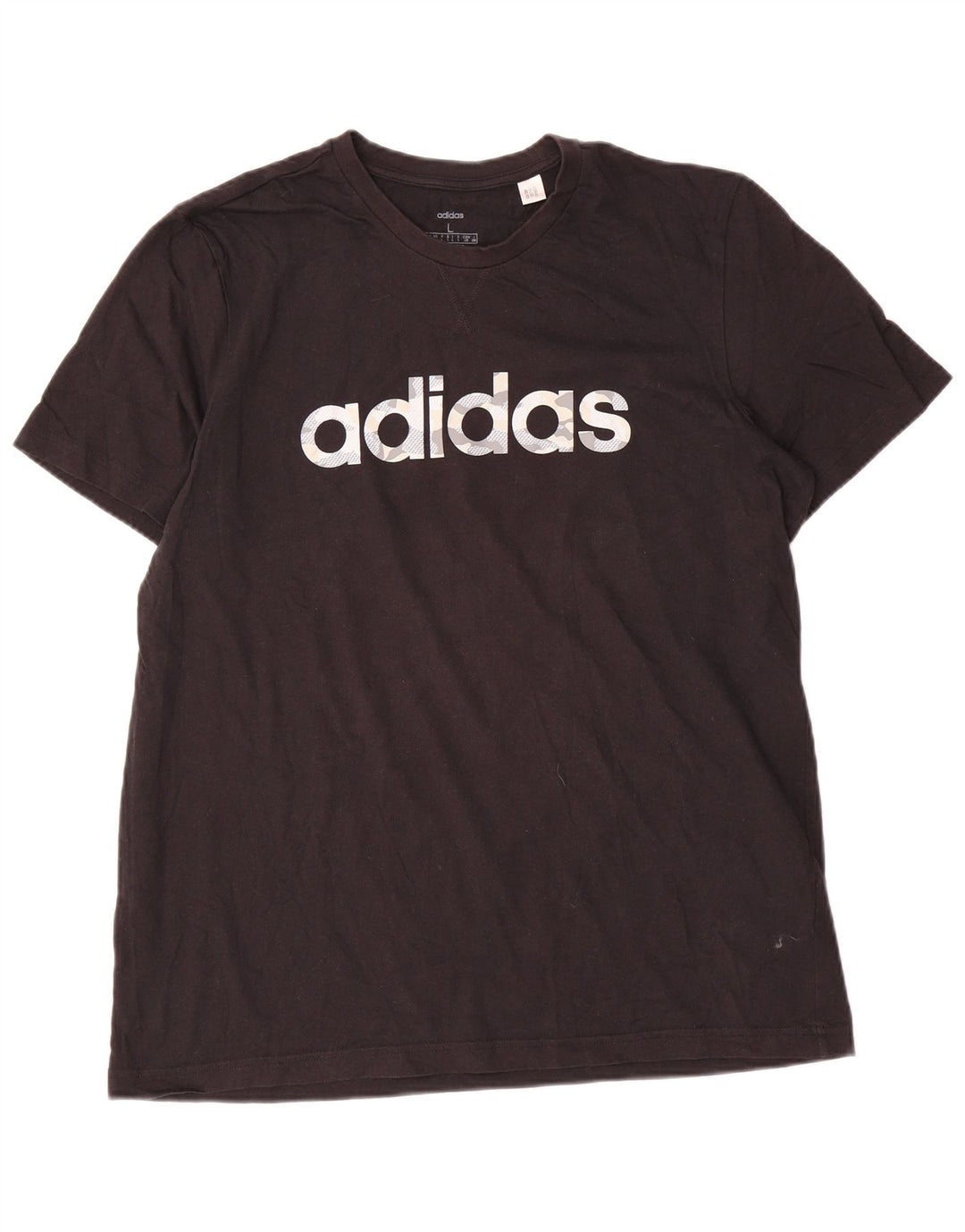 Męska koszulka z grafiką Adidas, duża, czarna, bawełniana
