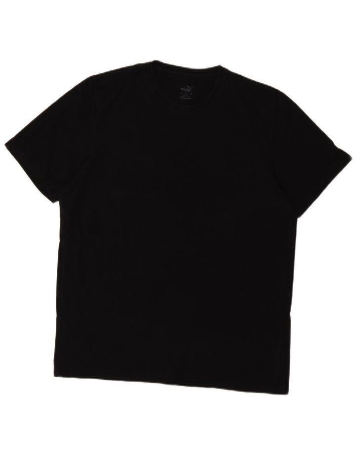 T-shirt męski Puma, duży, czarny, bawełniany