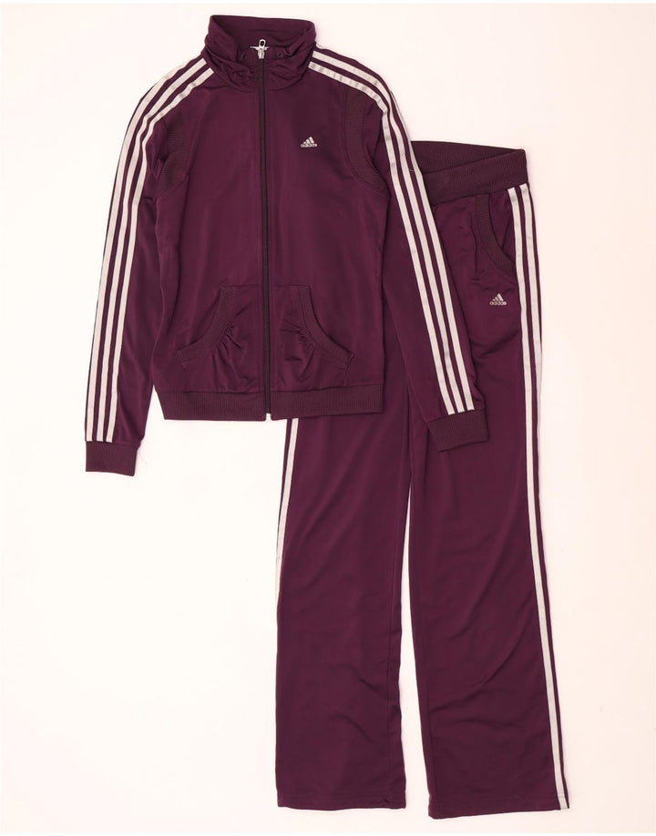 Pełny dres damski Adidas UK 12, średni fioletowy poliester