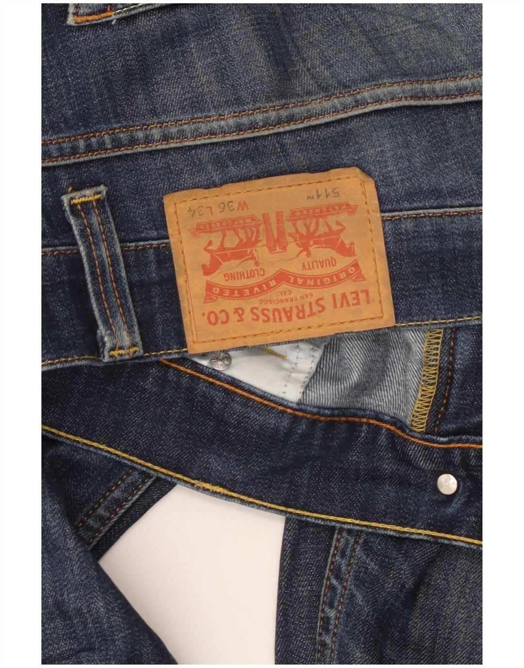 Męskie jeansy Levi's 511 Slim W36 L34 Niebieska bawełna