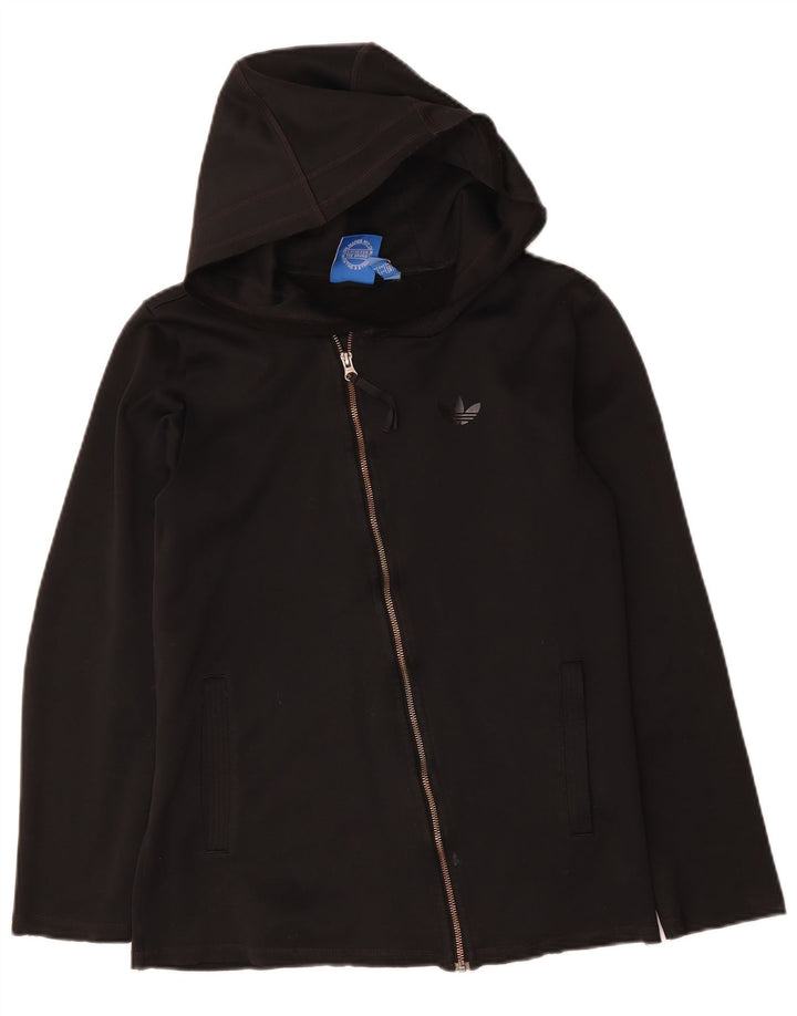 ADIDAS Mens Zip Hoodie Sweater XS Black Polyester