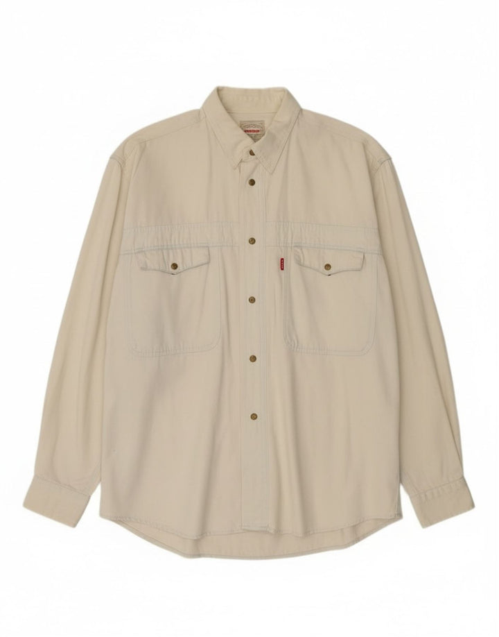 Męska koszula dżinsowa Carrera, mała w kolorze złamanej bieli