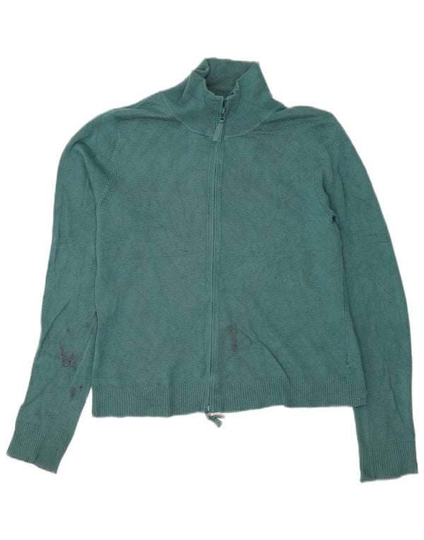 Sweter damski Zara Cardigan UK 18 XL Zielony sztuczny jedwab