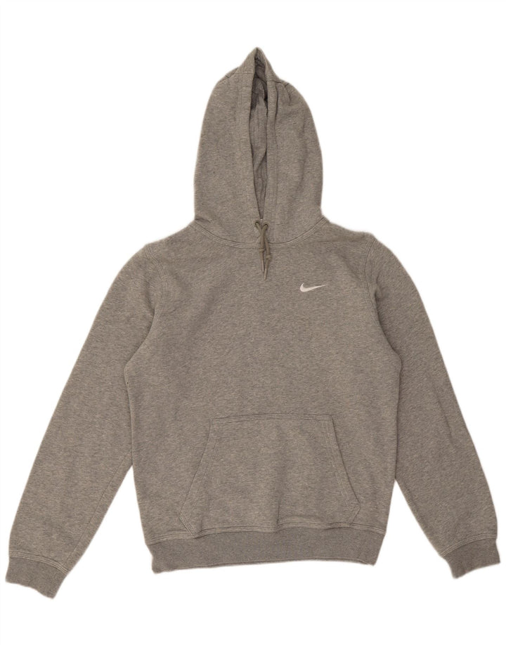 Męski sweter z kapturem Nike, mały, szary, z bawełny w cętki