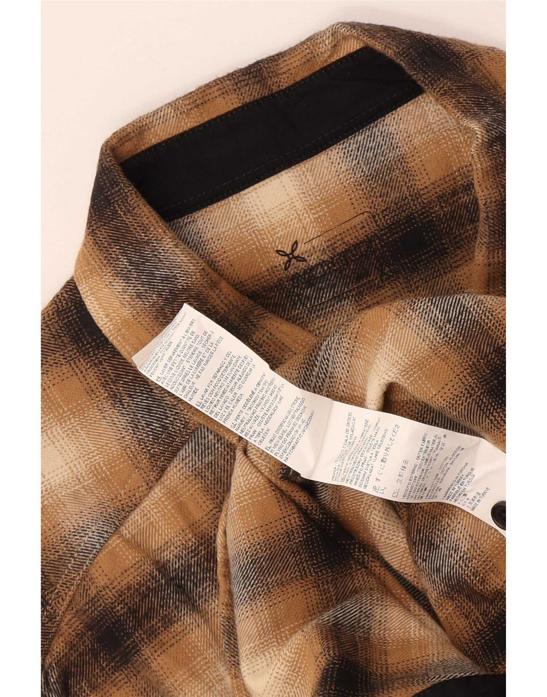 Męska koszula flanelowa Montura XL, brązowa, bawełniana w kratę