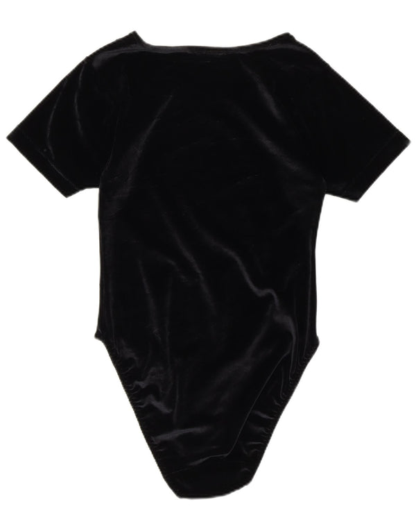 Aksamitne body MICHELLE UK 14, średni czarny poliester Paisley