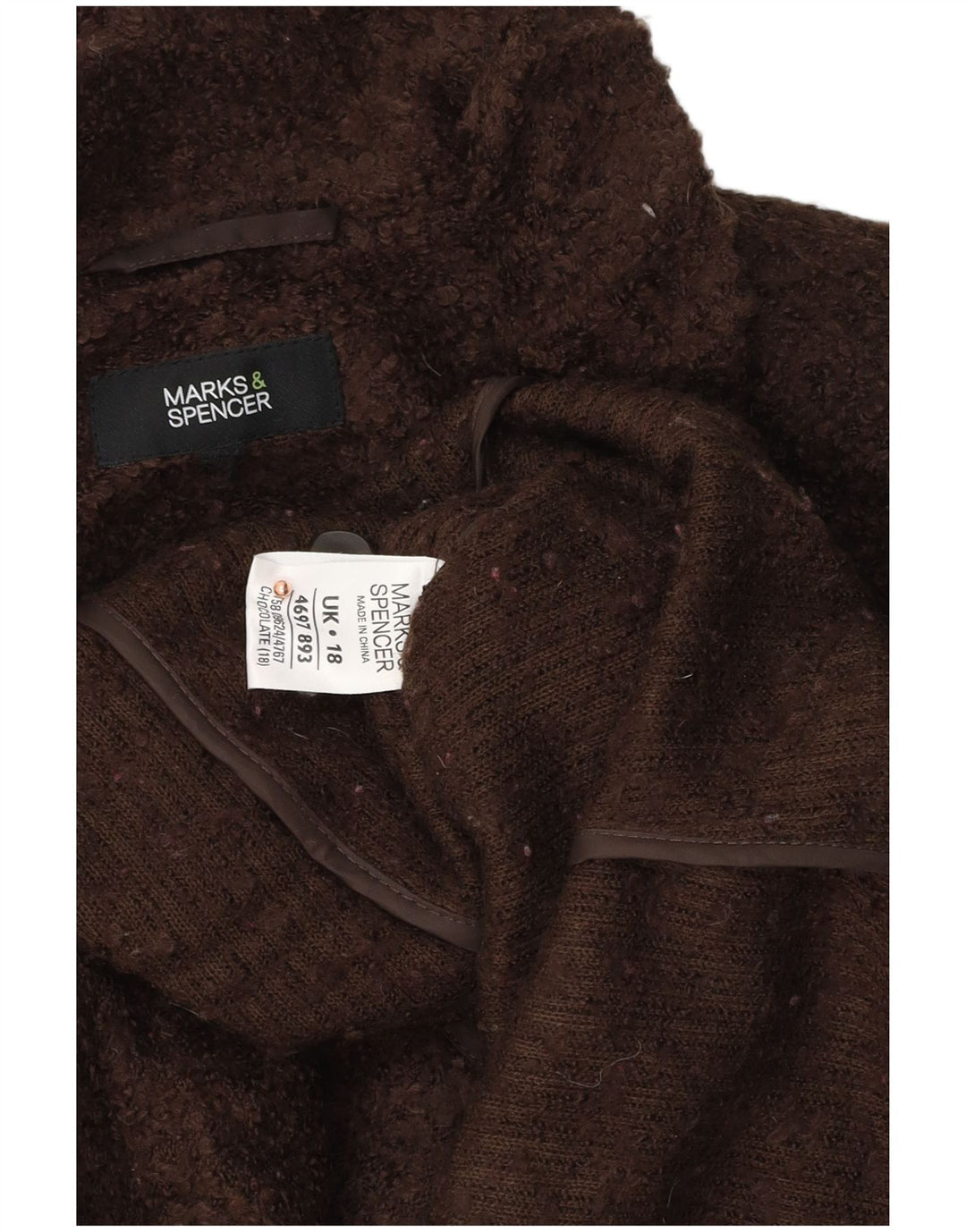 Marks & Spencer Damski sweter kardigan UK 18 XL Brązowy Akryl