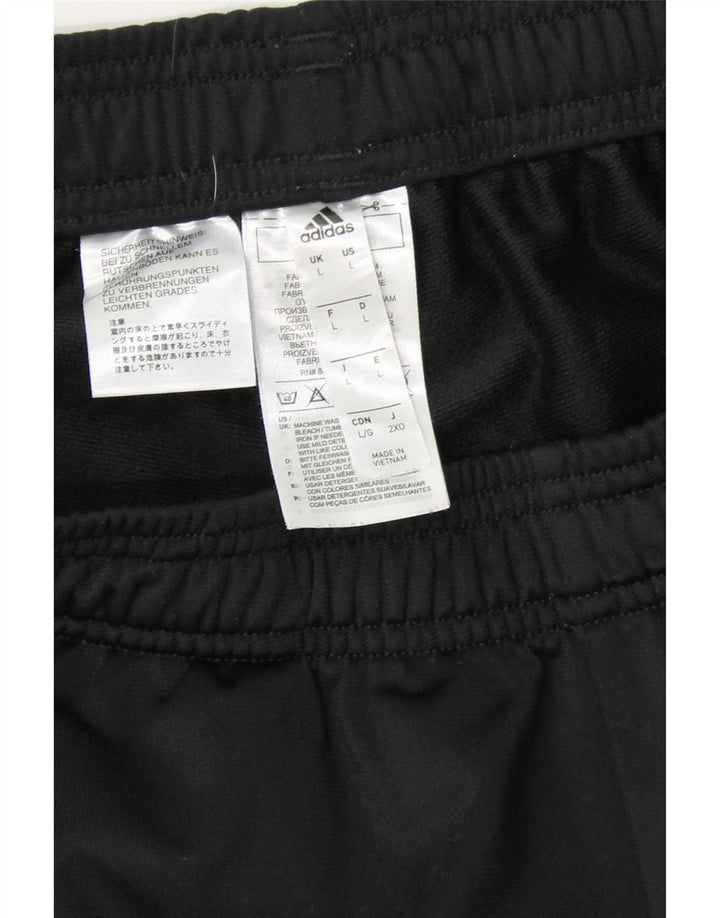 ADIDAS Mens Tracksuit Trousers Joggers Large  Black Polyester Vintage Adidas and Second-Hand Adidas from Messina Hembry 