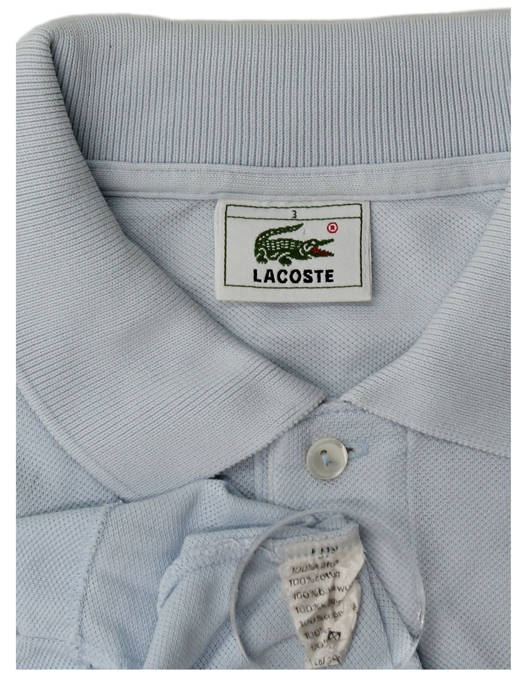 Męska koszulka polo Lacoste, rozmiar 3, mała, niebieska, bawełniana